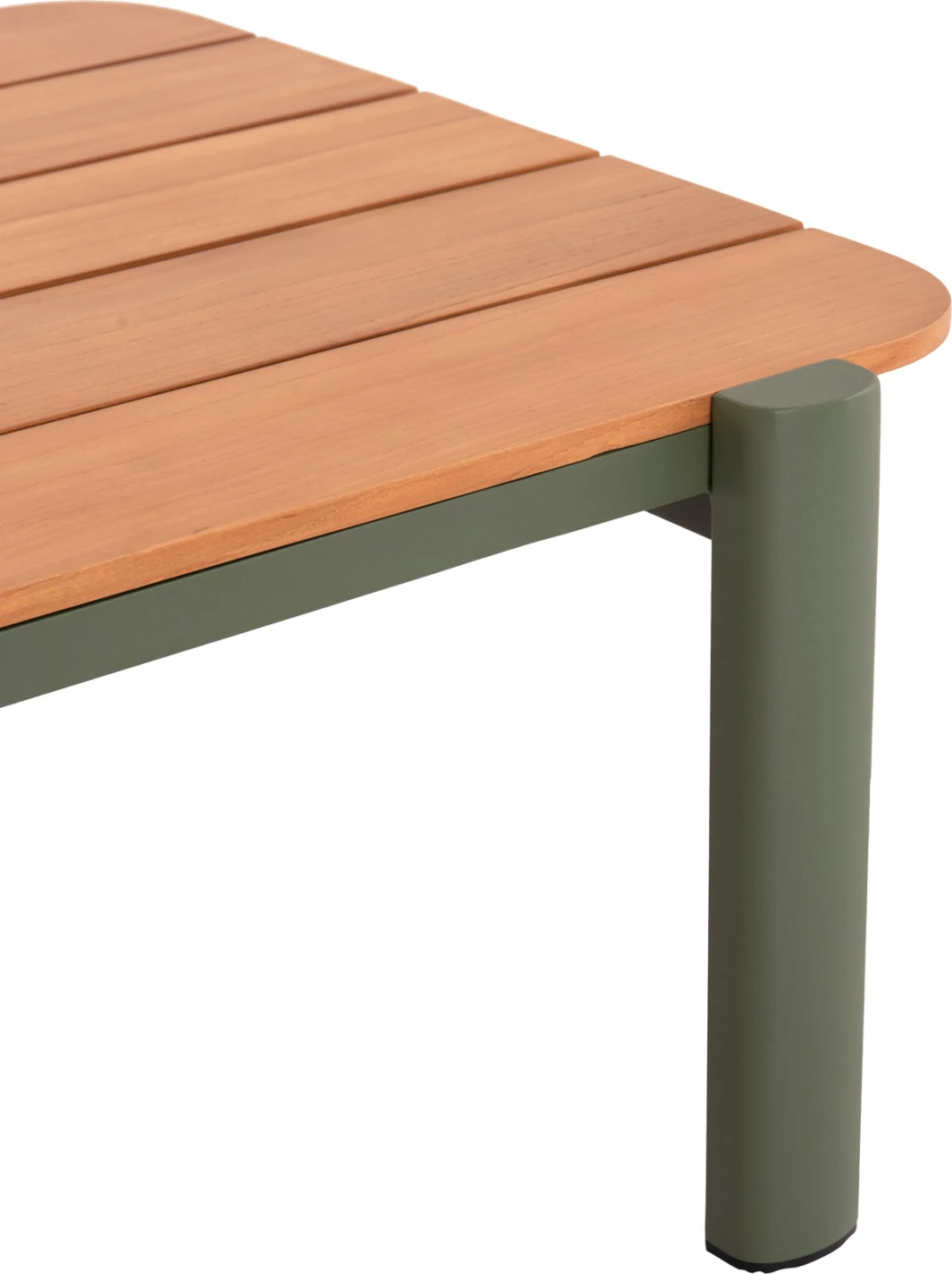 Set salloni për jashtë 4 pjesë ELARA FH6195.06 alumini i gjelbër-bezhë olefin-dru tik