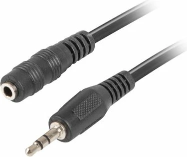 Kabllo audio zgjatues Lanberg CA-MJFJ-10CC-0015-BK, Jack 3.5mm (mashkull) - Jack 3.5mm (femër), 1.5 m, e zezë