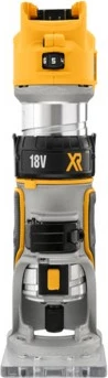 Router elektrik DeWALT 18V XR Brushless, bazë fikse, pa kabllo, zi/verdhe
