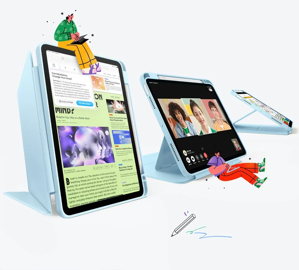 Mbështjellës ESR Flip Hybrid për iPad 10.9"/11", Blue