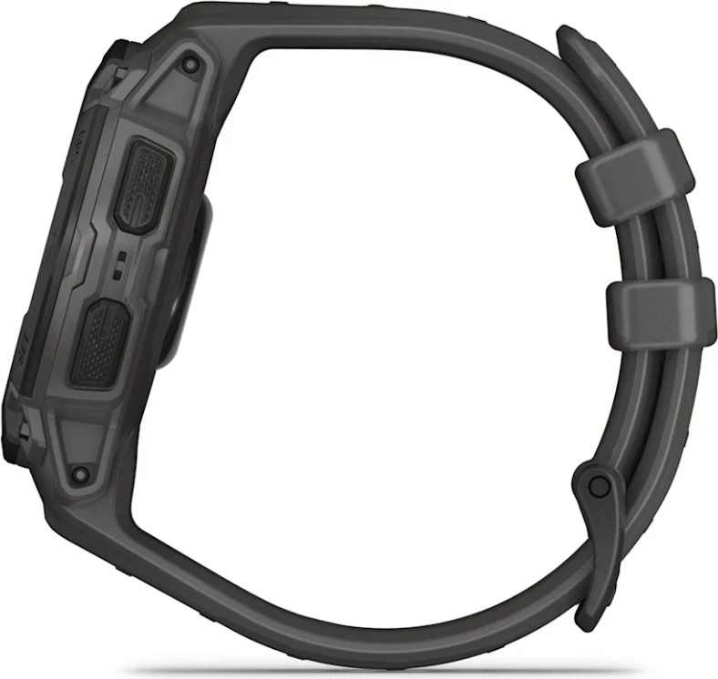 Smartwatch Garmin Instinct® E, Black with Charcoal Silicone Strap, 45 mm