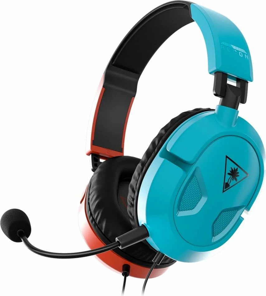 Kufje Turtle Beach Recon 50 NSW, me kabllo 3.5mm, stereo, mikrofon i shkëputshëm, blu/kuqe