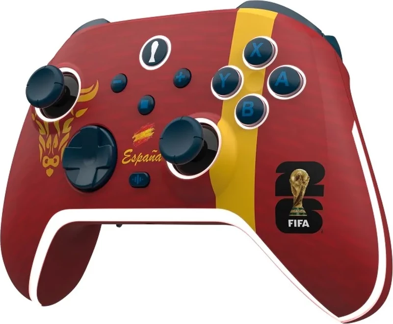 Kontroller wireless gaming DragonShock Aurora+ FIFA World Cup 26, për Switch/Switch OLED/Switch 2/PC/Mobile, 800 mAh, RGB, kuqe/verdhe (Spain)