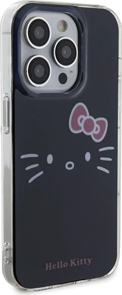 Mbështjellës Hello Kitty IML Kitty Face për iPhone 13 / 13 Pro, i zi