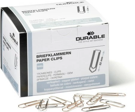 Kapëse letre Durable 120924, 32 mm, bakër, 100 copë