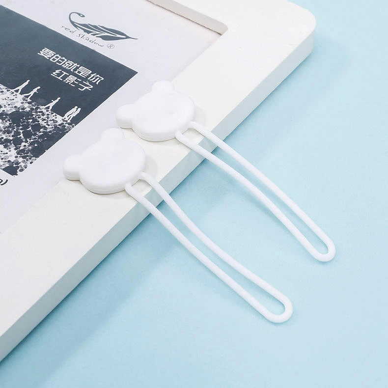 Mbështjellës kabllosh Hurtel prej silikoni, i bardhë