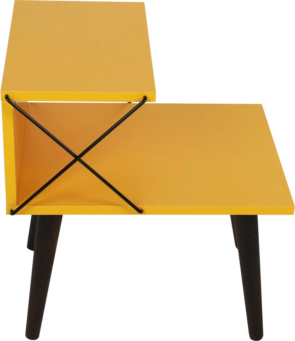 Komodinë anës krevati Hanah Home, Cross, e verdhë