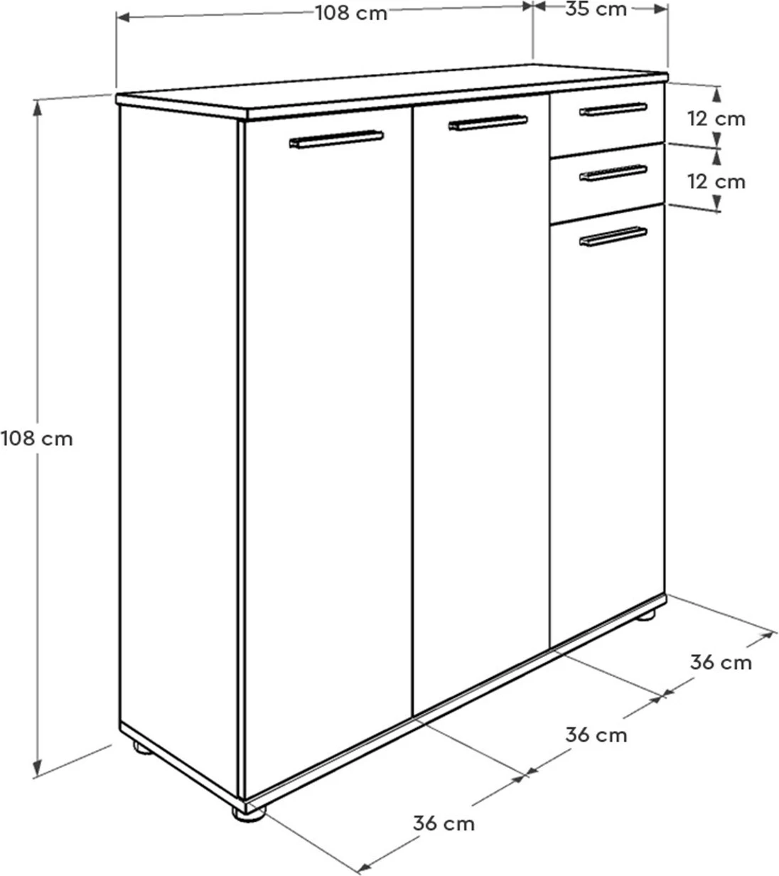 Dollap këpucësh Hanah Home, Adr-532-Bb-1, i bardhë