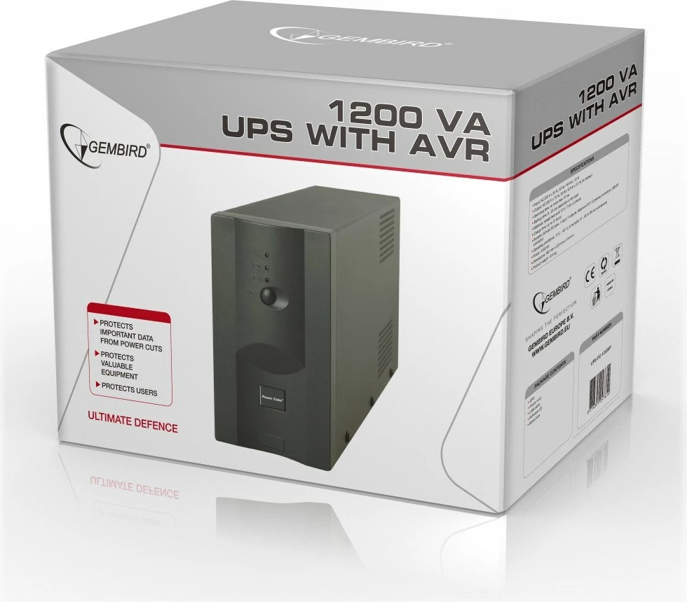 UPS Gembird UPS-PC-1202AP, 4x priza, 1.2 kVA, 720W