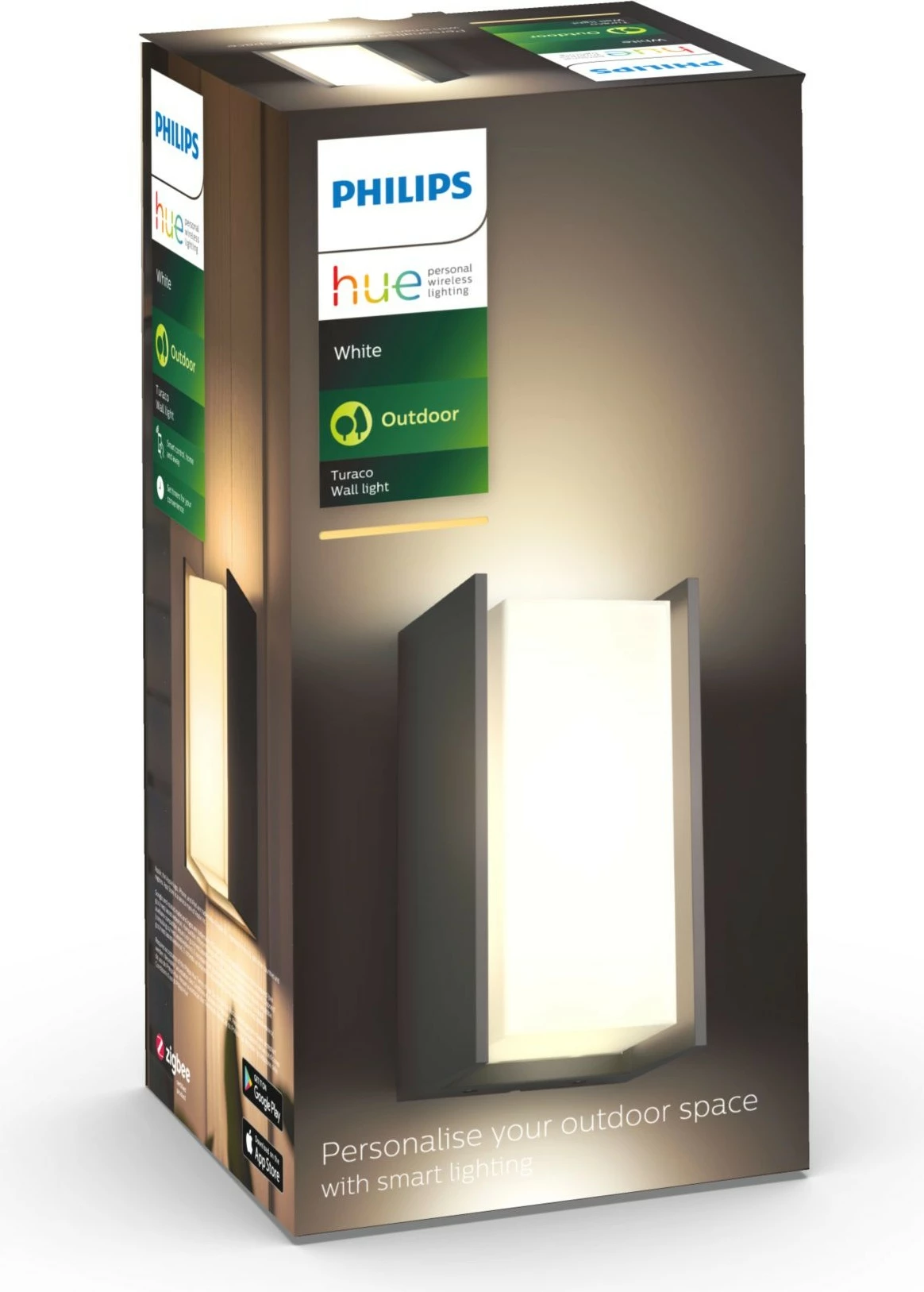 Dritë muri Philips Hue White Turaco, LED, Smart, Anthracite