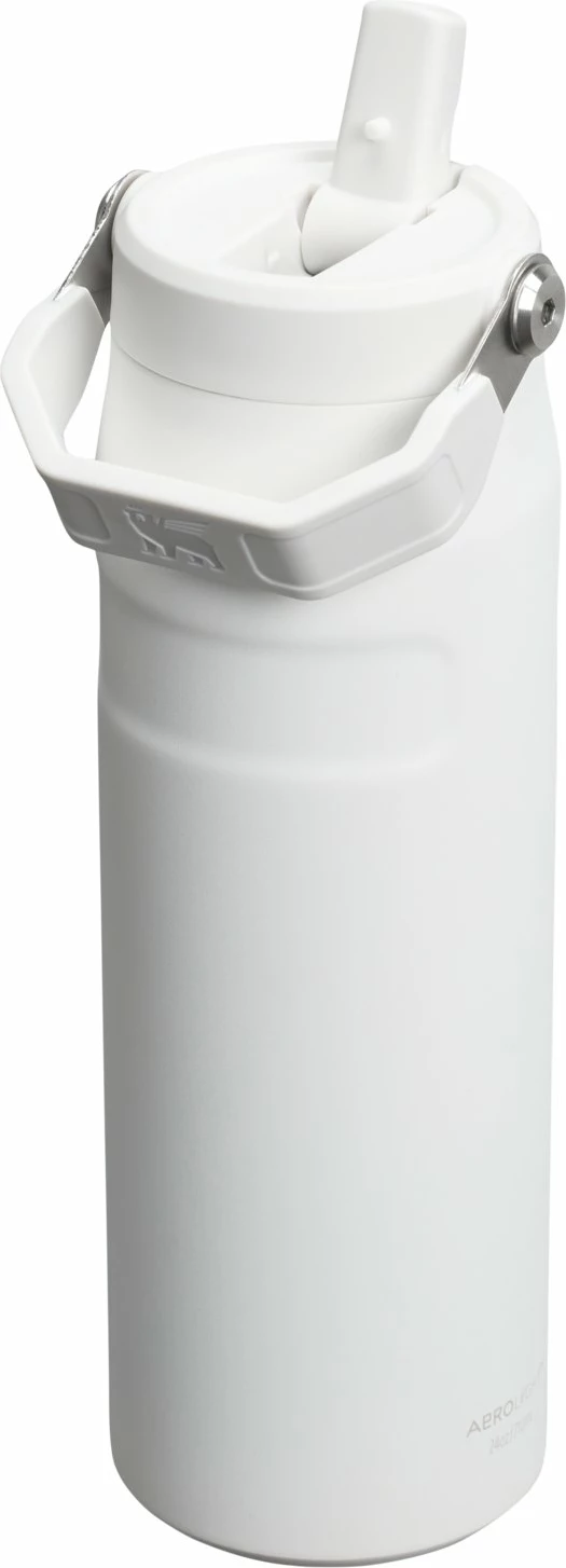 Shishe termike Stanley IceFlow™ Flip Straw 2.0 700 ml, inox, me pipë Flip Straw, e bardhë