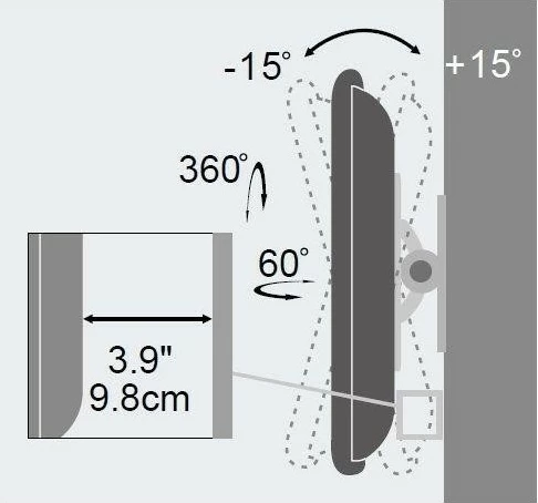 Mbajtëse muri për TV Techly 023868, për LCD/LED 13-30 inç, 23 kg, VESA, Bardhë