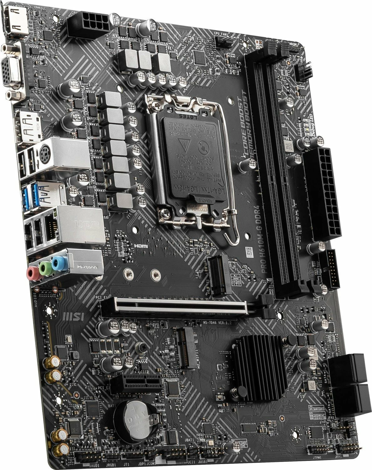 Pllakë amë MSI PRO H610M-G DDR4, 64GB max, e zezë