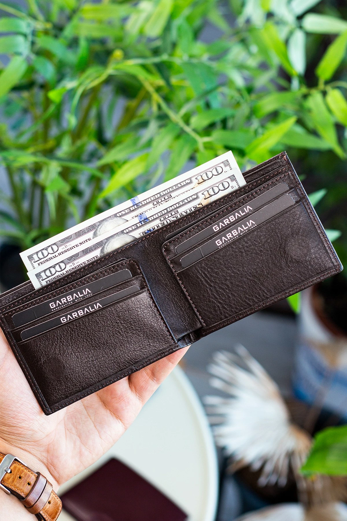 Portofol për burra, lëkurë origjinale, ngjyrë kafe, Zoozie Bags, David