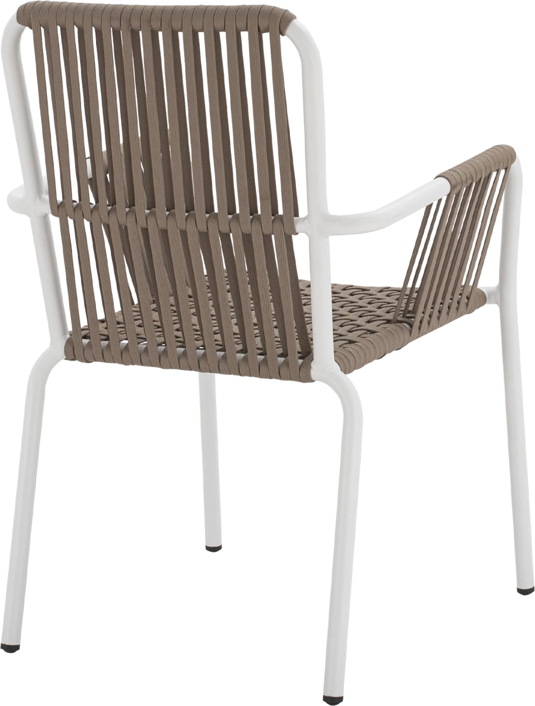 Karrige alumini e bardhë me litar të gjerë kapuçino FH5784.01 56x58x85 cm