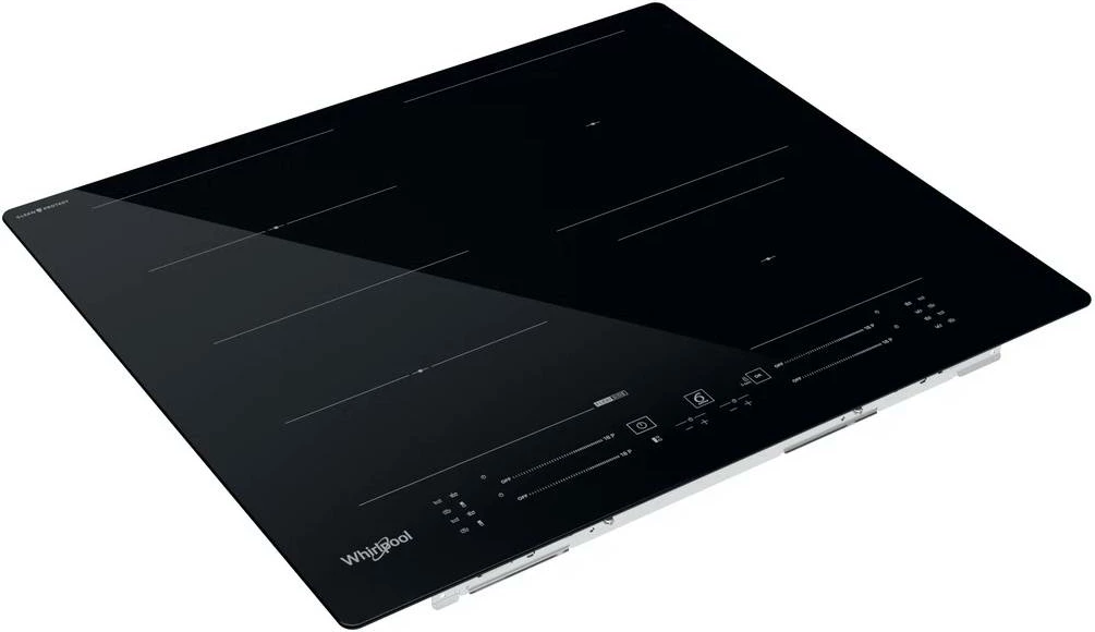 Pllakë gatimi induksion Whirlpool WF S3660 CPNE, 4 zona, xham-keramike, 7400W, e zezë