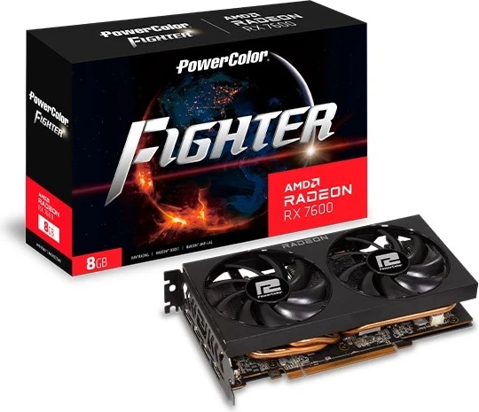 Kartë Grafike PowerColor RX 7600 8G-F, AMD Radeon RX 7600, 8 GB GDDR6