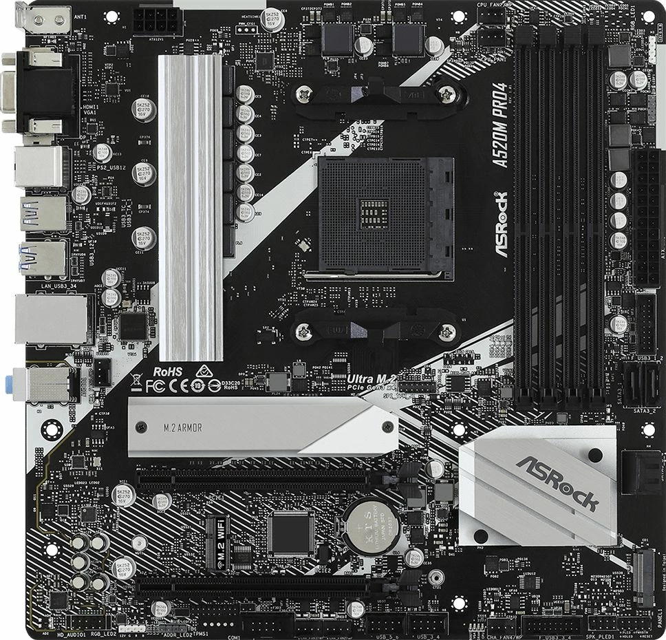 Pllakë amë ASRock A520M PRO4