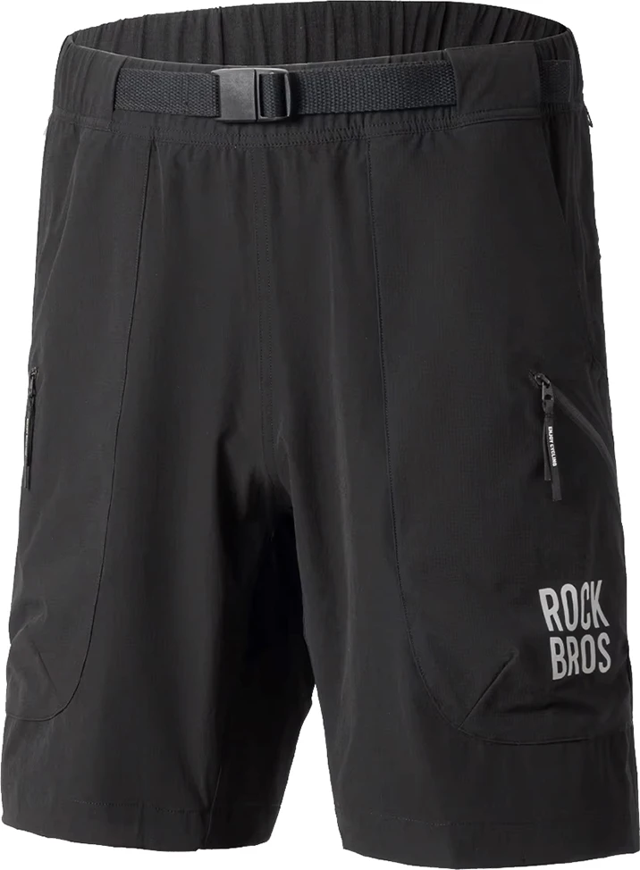 Shorce sportive Rockbros YDDK015, XXL, me rrip, me xhepa me zinxhir, e zezë