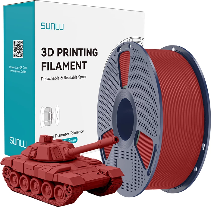 Filament për printim 3D Sunlu PLA+ High-Speed PLA+ H-S R 1.75mm, i kuq
