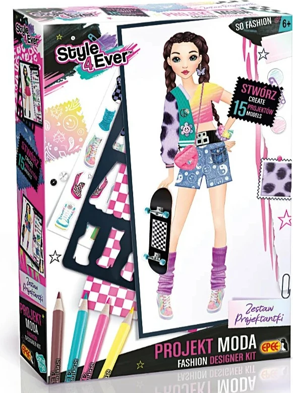 Set kreativ për dizajn mode Epee Project Fashion Designer - Daily Stylings, shumëngjyrësh