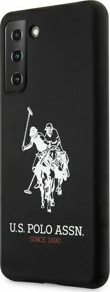 Mbështjellës US POLO Assn. USHCS21SSLHRBK për Galaxy S21, silikon/TPU, i zi