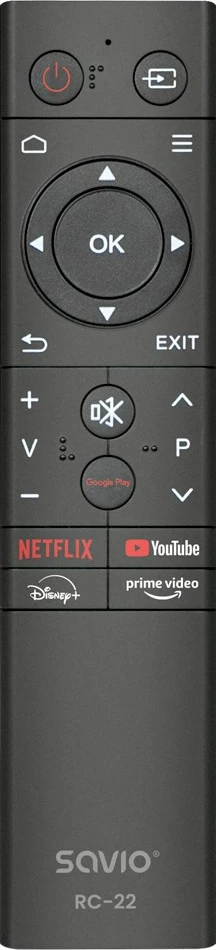 Telekomandë universale Savio RC-22, 20 butona, IR, USB Type-C, e zezë