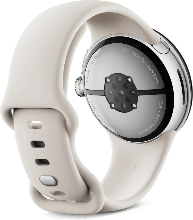 Smartwatch Google Pixel Watch 3, AMOLED, 32GB, Wi-Fi, GPS, porcelain