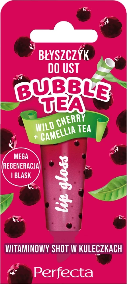 Lip gloss për femra Perfecta Bubble Tea Wild Cherry + Camellia Tea, 10g