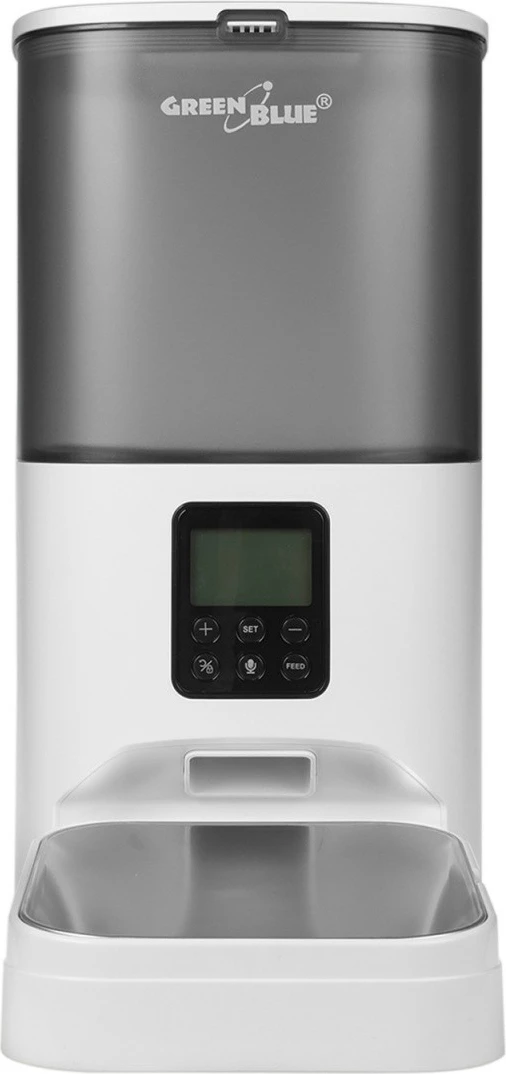 Dozues automatik ushqimi për kafshë GreenBlue GB393, 6L, i bardhë