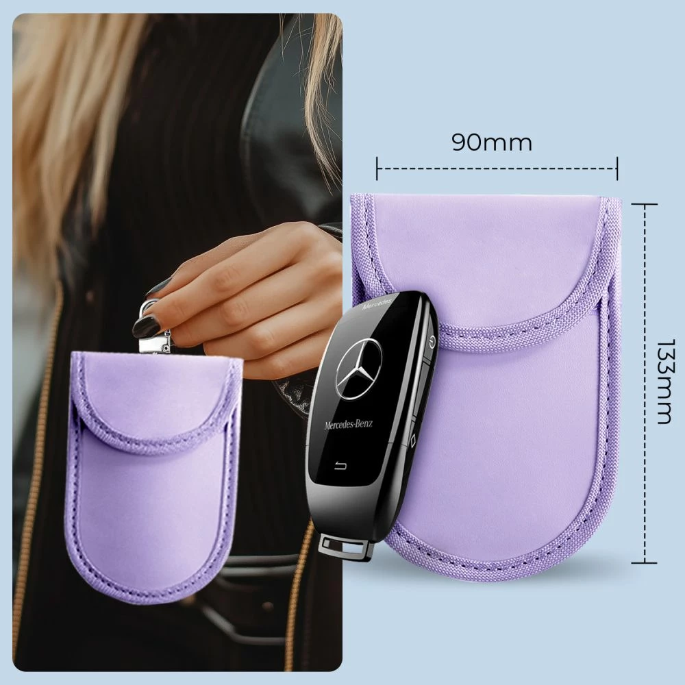 Mbështjellës çelësi makine Tech-Protect KLR100, bllokim RFID, vjollcë