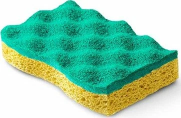 Sfungjer Vileda Glitzi Always Clean Wedge, 100% viskozë, jeshil/verdhë, paketim 2 copë