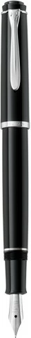 Stilolaps Pelikan Classic 205, mesatar, çelik inox, anthracite/zi, kuti dhurate