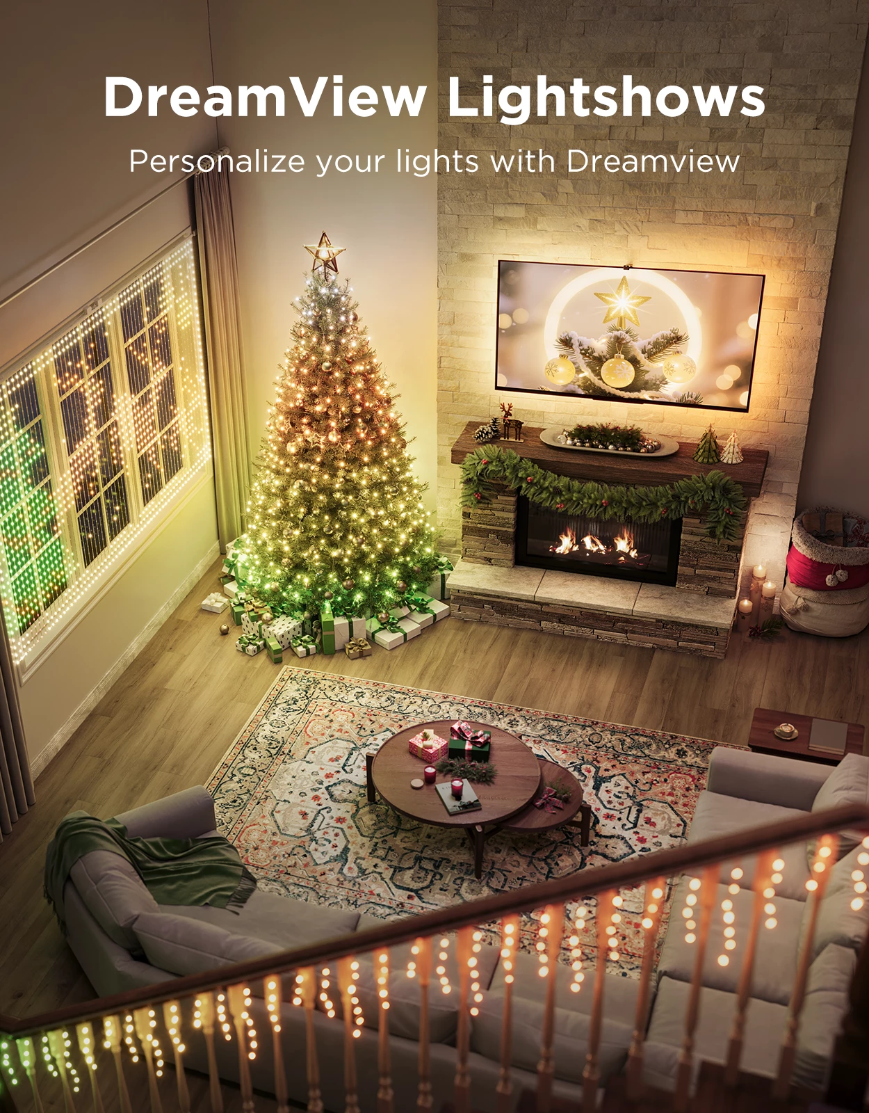Drita varëse dekorative Govee H6871, 20 m, 250 LED, RGBWIC, Smart (Alexa/Matter/Google Home)
