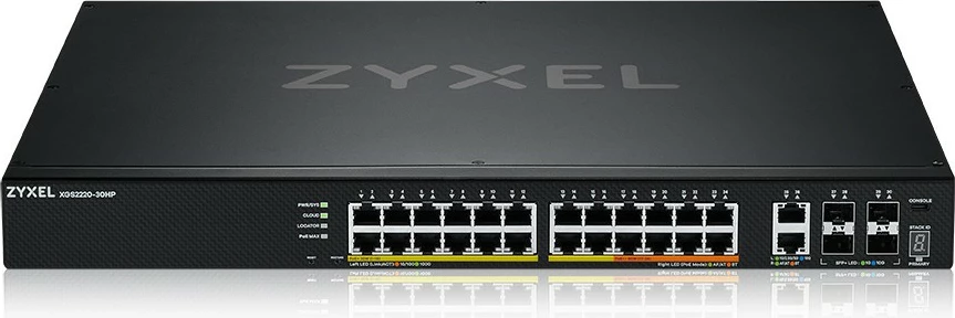 Switch Zyxel XGS2220-30HP, Managed, L3, Gigabit Ethernet (10/100/1000), PoE, Rack mounting