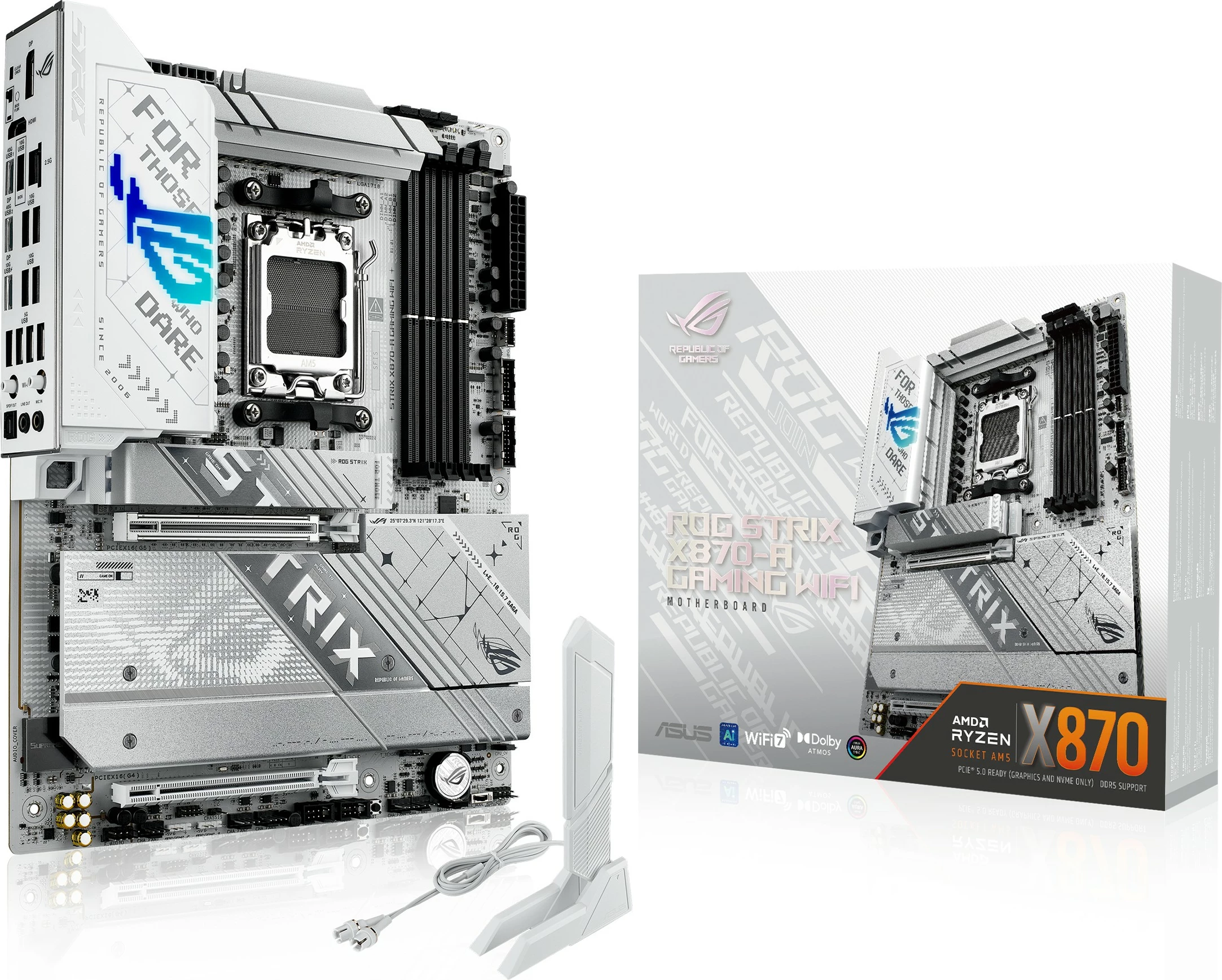Pllakë amë ASUS ROG STRIX X870-A GAMING WIFI, AMD, Socket AM5, DDR5, 192 GB