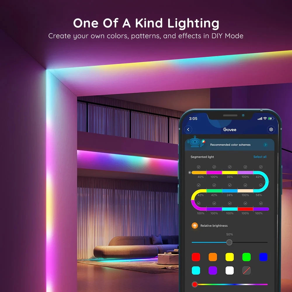 Shirit LED Govee RGBIC Basic 10 m, Wi‑Fi + Bluetooth, 1x10 m