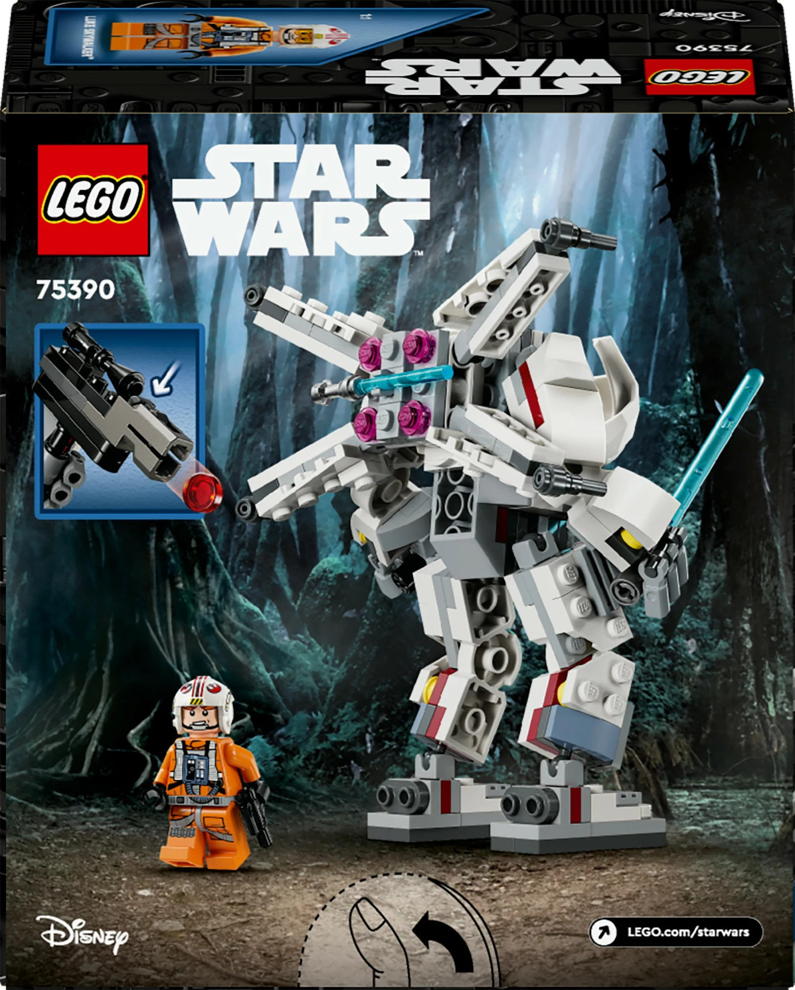 Set ndërtimi LEGO Star Wars Luke Skywalker X-Wing Mech 195 pjesë, shumëngjyrësh