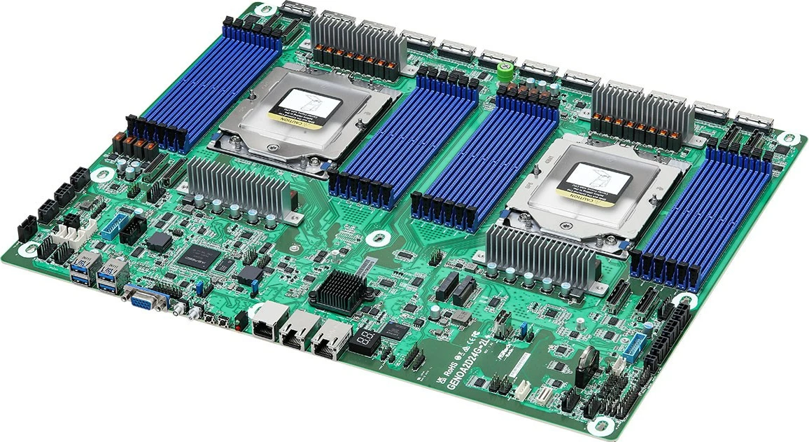 Pllakë amë Asrock GENOA2D24G-2L+, AMD SoC, Socket SP5, Gri