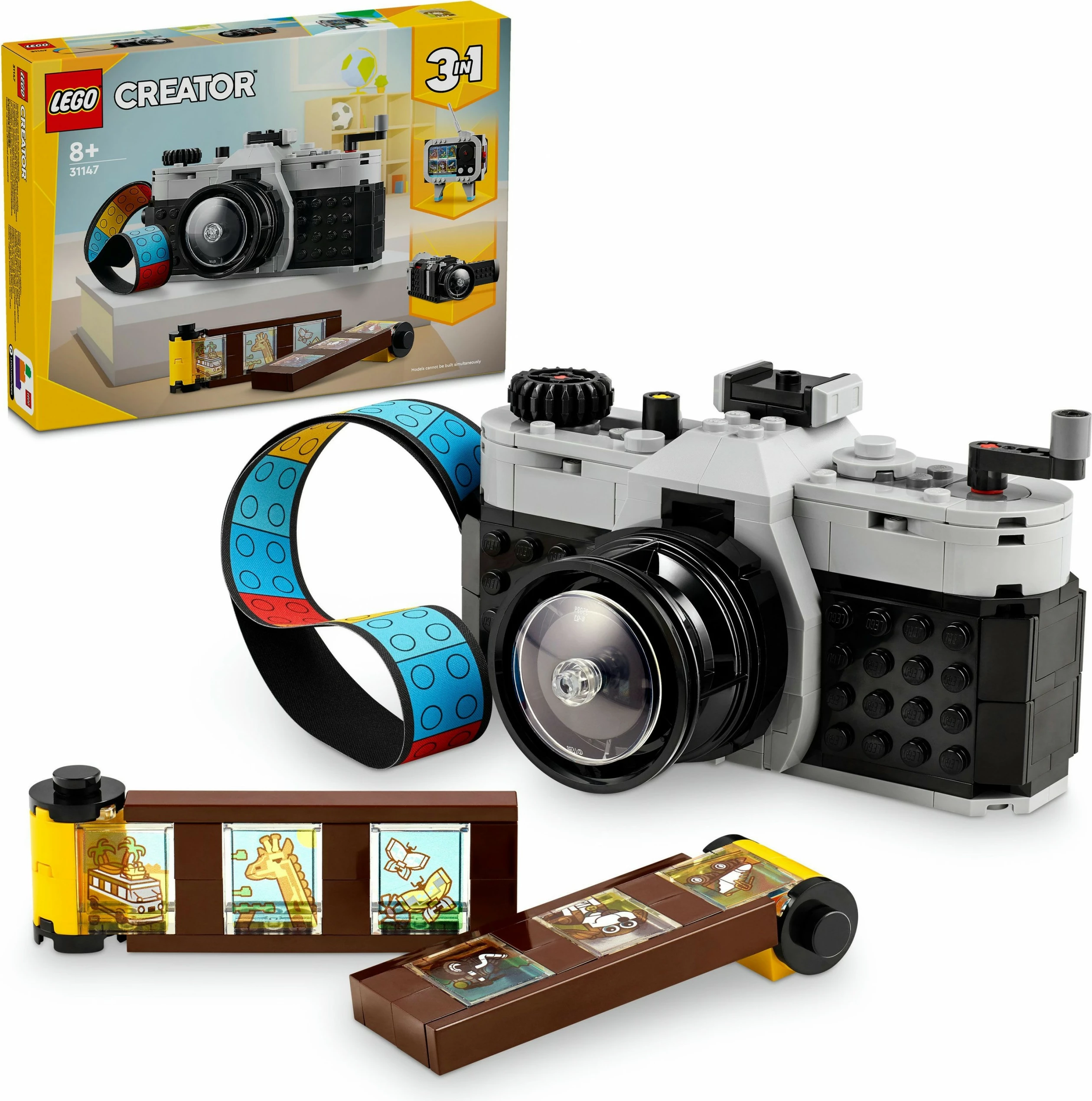 Set ndërtimi LEGO Retro Kamera, 8 vjeç+, 261 pjesë, shumëngjyrëshe