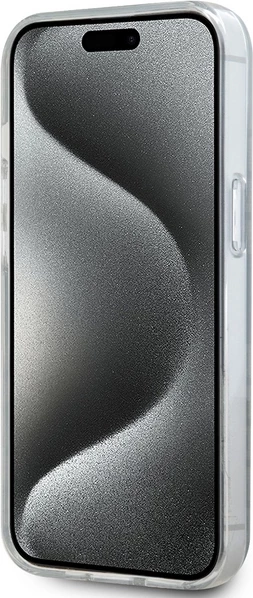 Mbështjellës DKNY IML Mono & Stripe MagSafe për iPhone 15/14/13, i zi