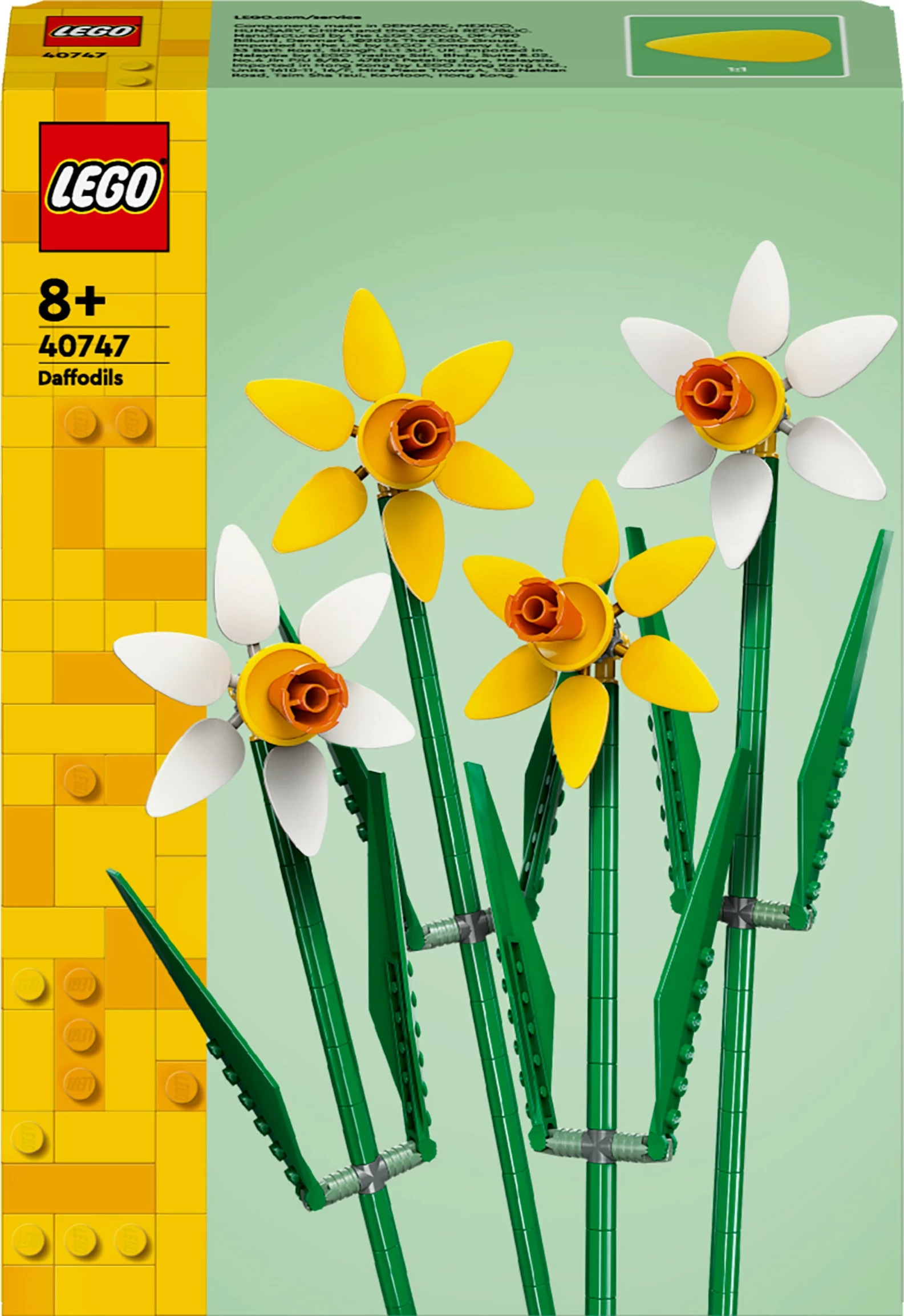 Set ndërtimi LEGO Daffodils, 216 copë, shumëngjyrësh