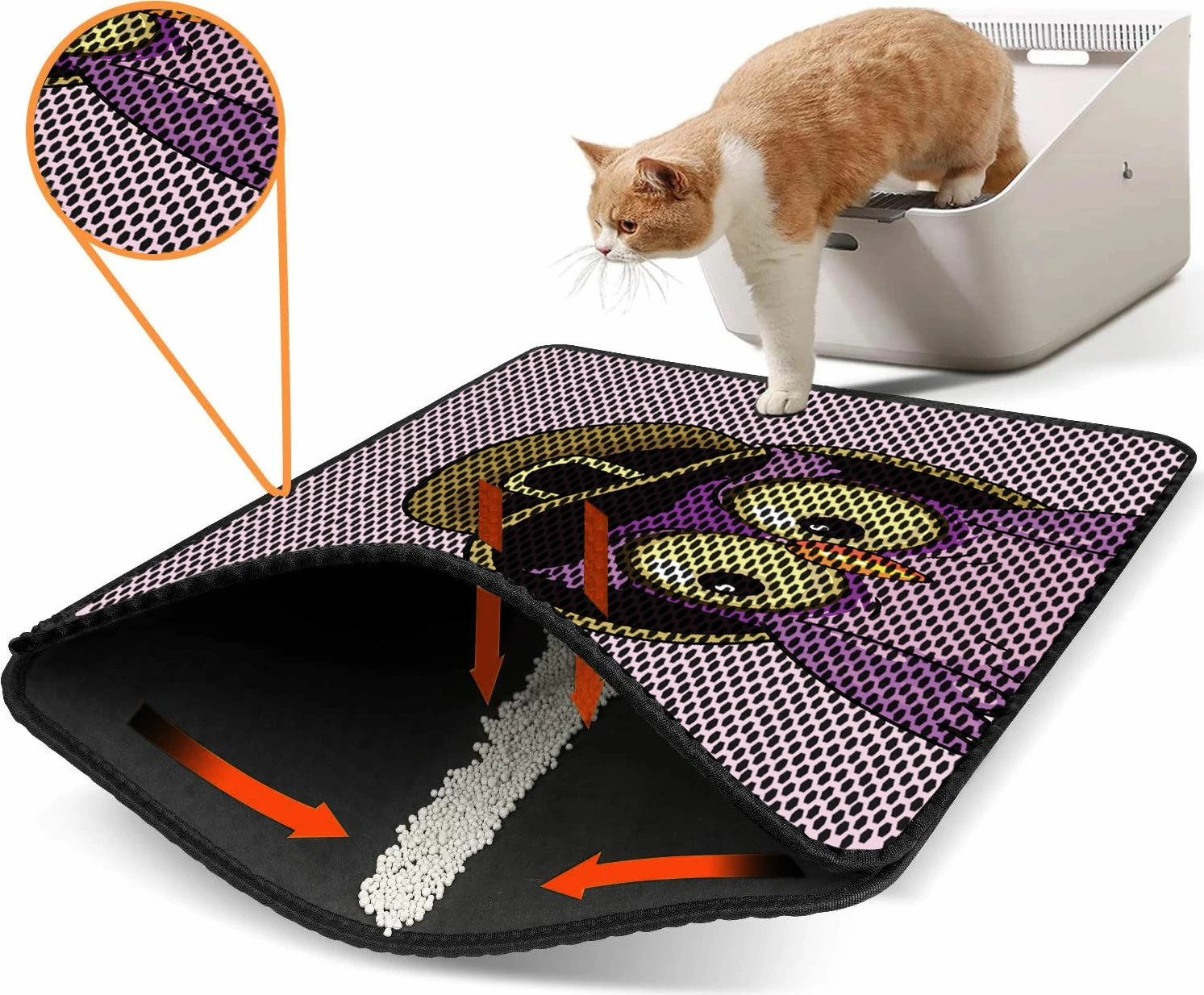 Tapet për rërë mace, shumëngjyrësh, Nrszn0122