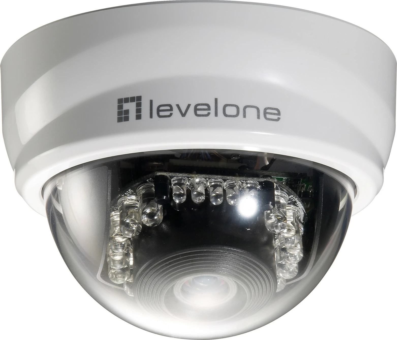 Kamerë IP dome LevelOne FCS-3101, 2-Megapiksel, PoE, IR LED, e zezë, e bardhë