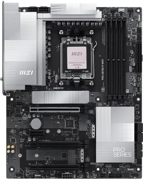 Pllakë amë MSI PRO X870E-P WIFI, Socket AM5, ATX, e zezë