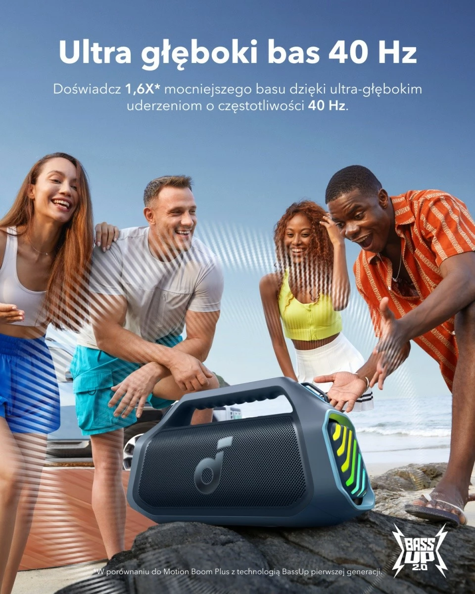 Altoparlant Bluetooth Anker Soundcore Boom 2 Plus, 140W, Blu