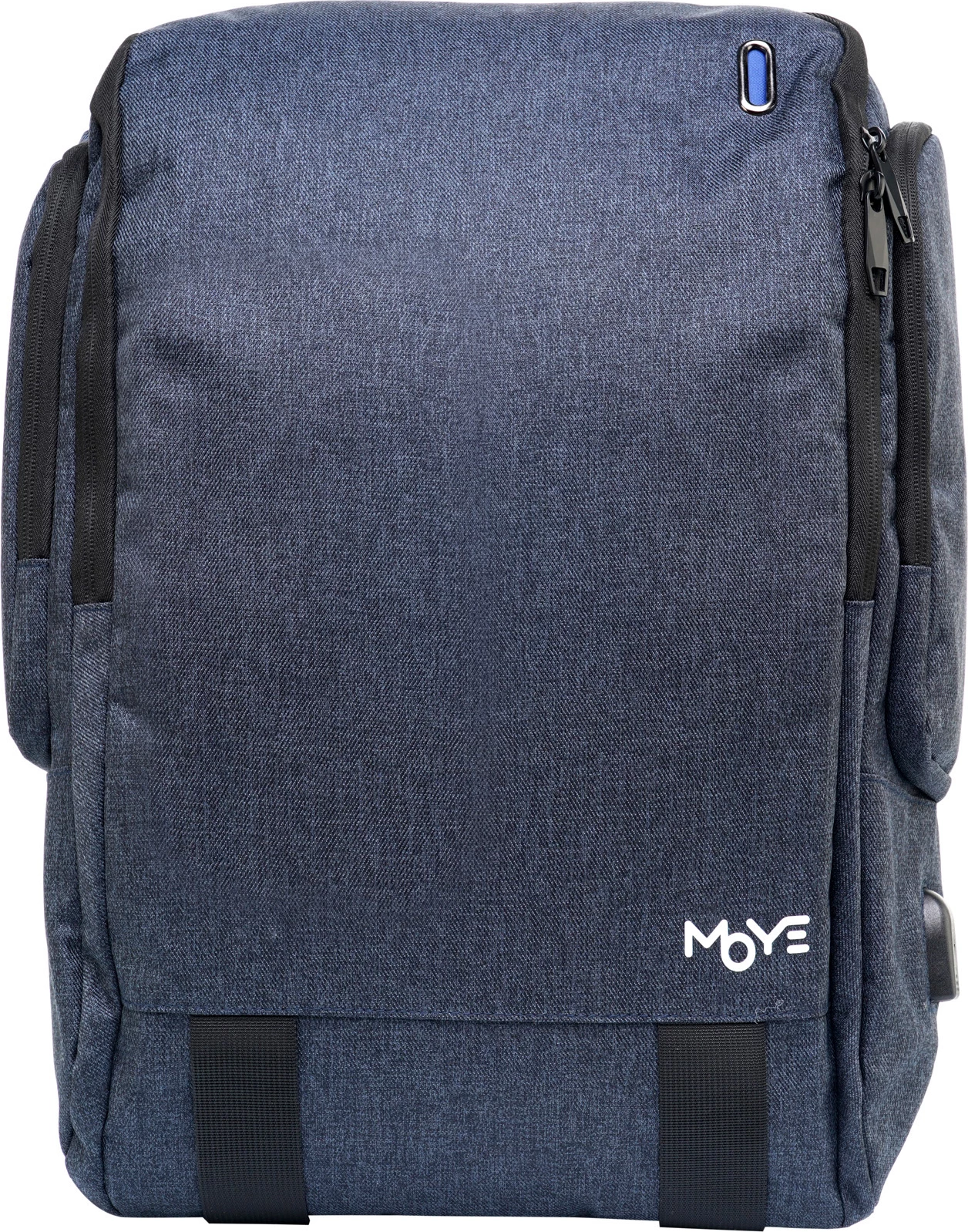 Çantë shpine për laptop Moye Trailblazer Singapore 17.3\" 20-40 L me USB, blu e errët
