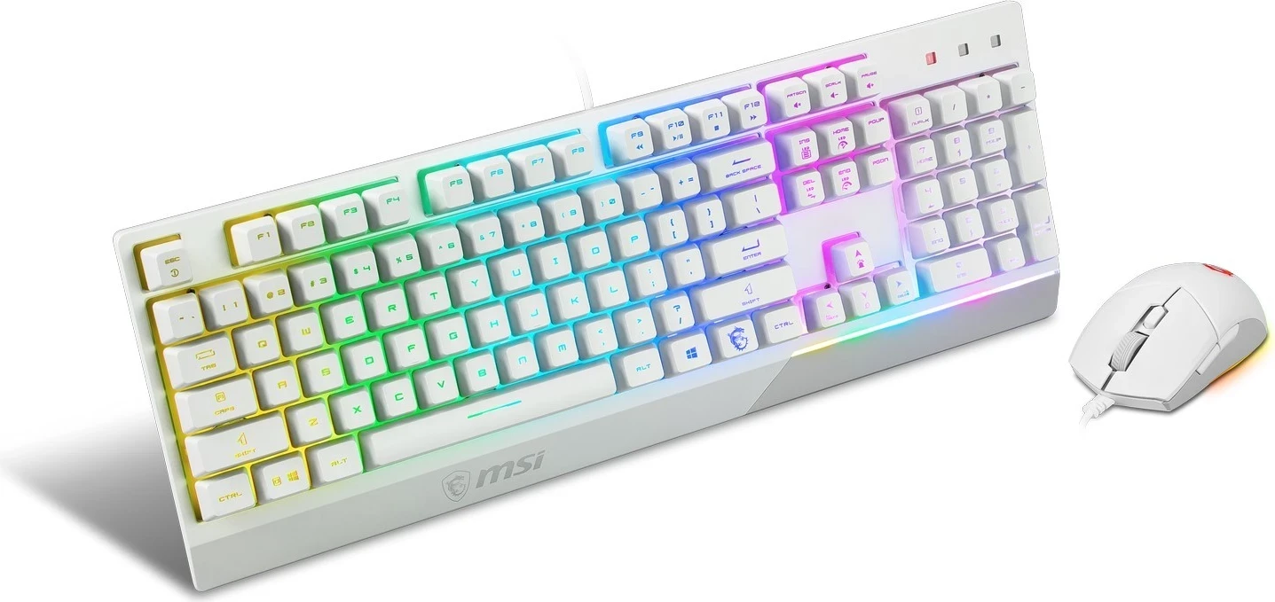 Tastierë dhe mi për lojra MSI, të bardhë