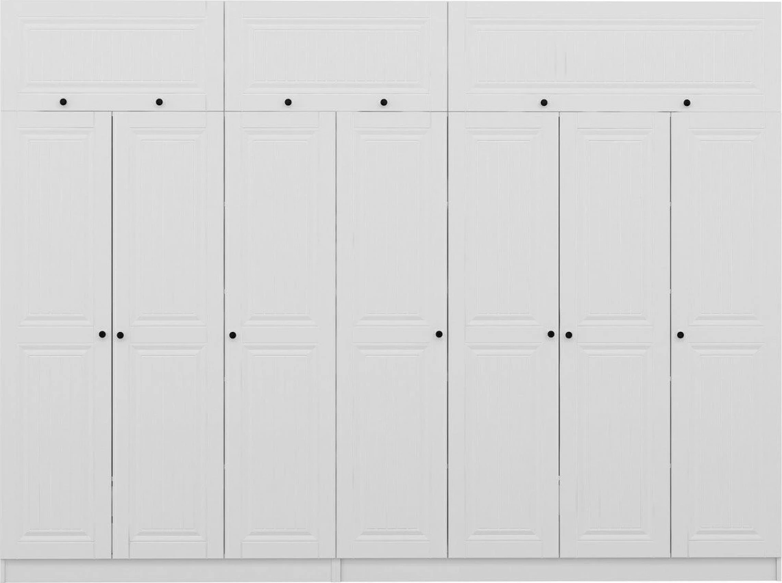 Dollap i bardhë për rroba, Skye Decor, Kale - 5141, 315x235x52 cm