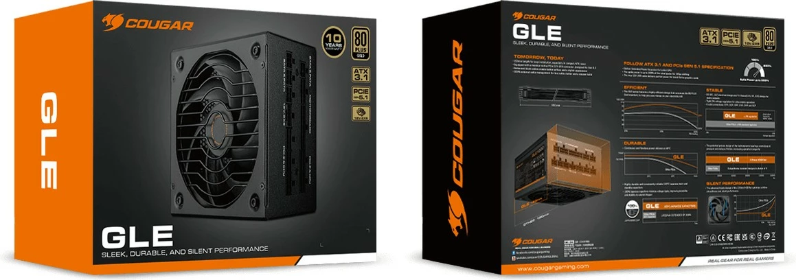 Furnizues energjie Cougar GLE 1200W, ATX3.1, 80 Plus Gold, i zi